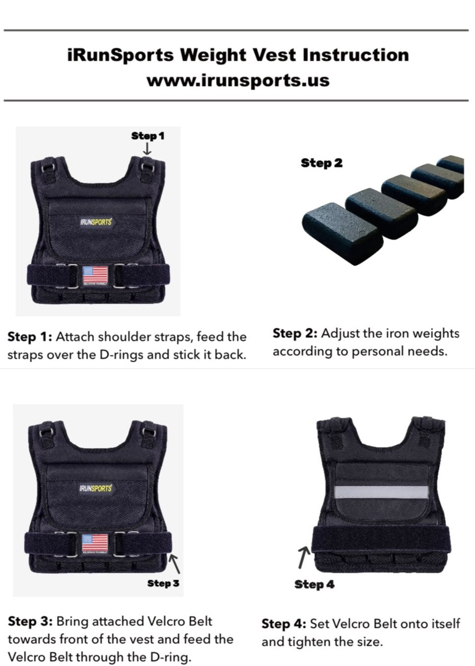 iRunsports Men's Weight Vest